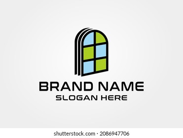 Inspiration für Design des Windows-Logos, Türlogo, Windows-Logo, Heimlogo