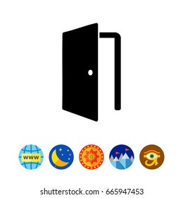 Open door simple icon