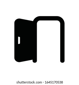 Abrir símbolo de puerta para el diseño del sitio web, logotipo, aplicación, UI. 