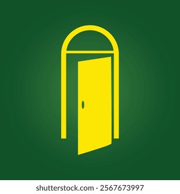 Open door trendy artwork attractive abstract vector illustration colorful valuable design.eps