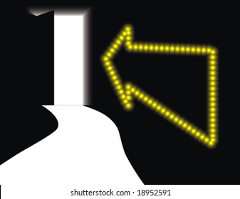 open door in vector file very easy to edit, image applicable to several concepts