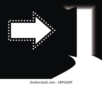open door in vector file very easy to edit, image applicable to several concepts