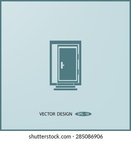 open door vector icon