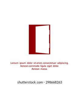open door vector icon