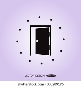 open door vector icon