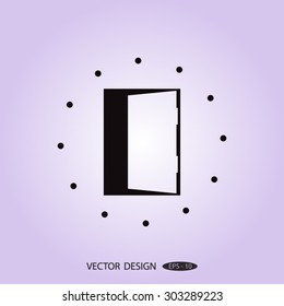 open door vector icon
