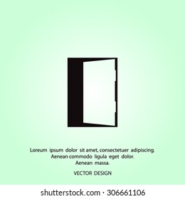 open door vector icon