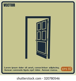 open door vector icon