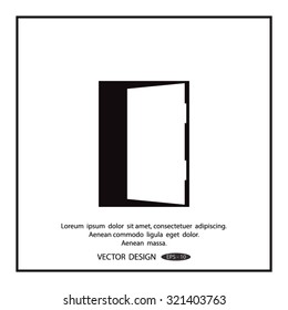 open door vector icon
