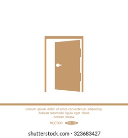 open door vector icon