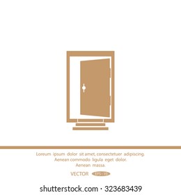 open door vector icon