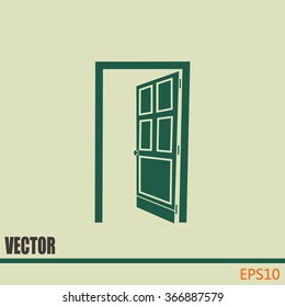 open door vector icon