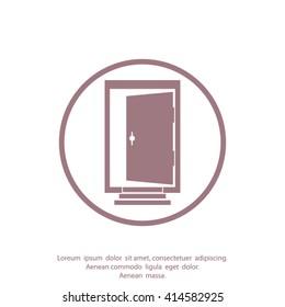 open door vector icon