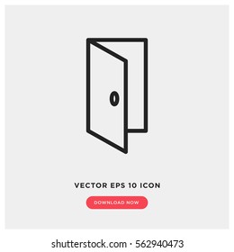 Open door vector icon