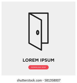 Open door vector icon