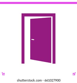 Open door vector icon