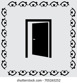 Open door vector icon