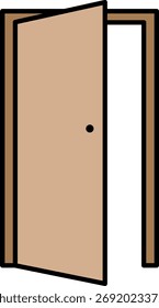 Vektorsymbolgrafik der offenen Tür