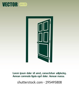 Open door vector illustration