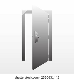 Open Door vector illustration on white background.
