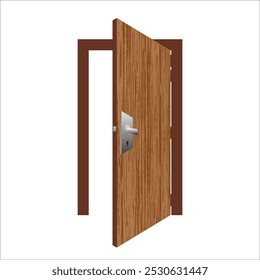 Open Door vector illustration on white background.