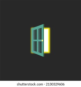 Open door vector illustration, Shinning door, heaven door, portal door