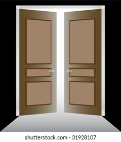 Double Doors Open Stock Illustrations Images Vectors Shutterstock