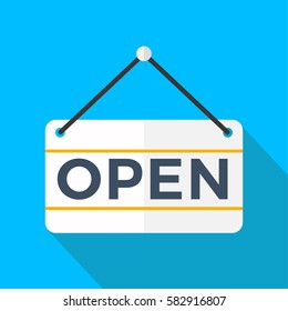 Open doors sign , Vector illustration , EPS10