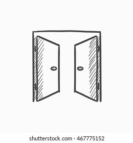 Front Gate Open Icon In Simple Small Style
