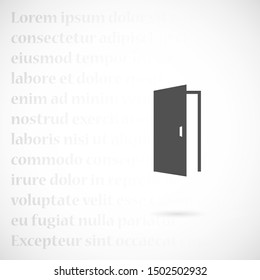 Open double door outline icon. linear style sign for mobile concept and web design. Exit doorway simple line vector icon. Push door symbol, logo illustration. Pixel perfect vector graphics