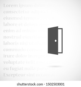 Open double door outline icon. linear style sign for mobile concept and web design. Exit doorway simple line vector icon. Push door symbol, logo illustration. Pixel perfect vector graphics