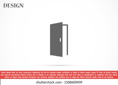 Open double door outline icon. linear style sign for mobile concept and web design. Exit doorway simple line vector icon. Push door symbol, logo illustration. Pixel perfect vector graphics