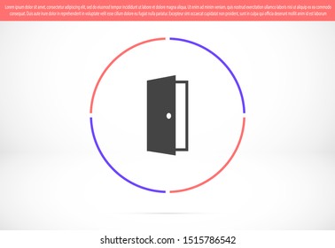 Open double door outline icon. linear style sign for mobile concept and web design. Exit doorway simple line vector icon. Push door symbol, logo illustration. Pixel perfect vector graphics