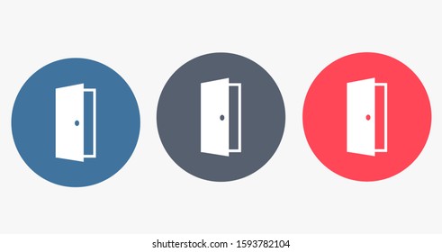 Open double door outline icon. linear style sign for mobile concept and web design. Exit doorway simple line vector icon. Push door symbol, logo illustration. Pixel perfect vector graphics