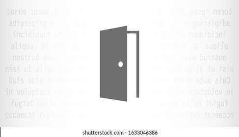 Open double door outline icon. linear style sign for mobile concept and web design. 