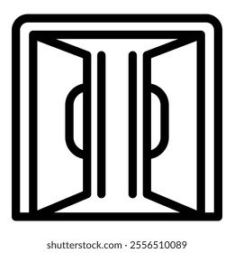 Open double door symbolizing welcome, opportunity, and new beginnings, ideal for architecture, interior design, and hospitality concepts