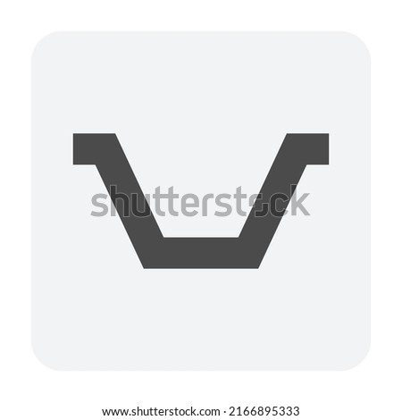 Open drain gutter vector icon. May called trench, ditch, street or concrete gutter for irrigation, stormwater drainage system. To drain water from lawn, yard, garden, road, city, driveway to sewer.
 Stock foto © 