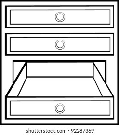 Free open drawer - Vector Art