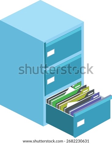 open Drawer  file canbnet isometric 