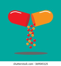 Open drug capsule