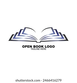 Open education book logo vector image symbol design illustration. Simple book icons, modern books and colorful sheets for more interesting design, science and knowledge