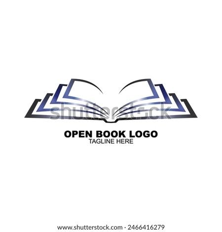 Open education book logo vector image symbol design illustration. Simple book icons, modern books and colorful sheets for more interesting design, science and knowledge
