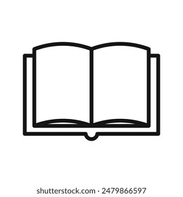 Icono de libro educativo abierto ideal para recursos de aprendizaje