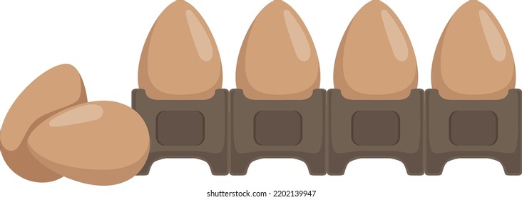 Open egg box. Carton pack cartoon icon