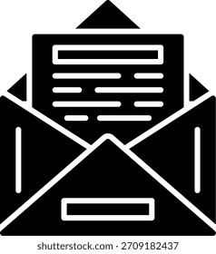 Abrir Correo Electrónico Nuevo Vector de Diseño de Iconos Creativos