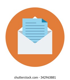 Open Email Colored Vector Illustration 