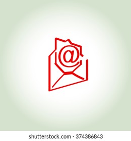 open an email with a form inside, and tone , vector