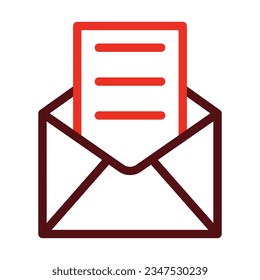 Abre Un Glifo De Correo Electrónico Con Dos Icono De Color Para Uso Personal Y Comercial.
