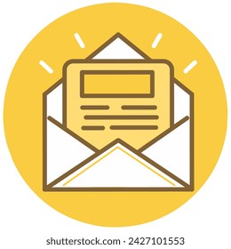 Open email icon stock illustration