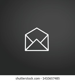 Open Email Message vector icon. Open Email Message concept stroke symbol design. Thin graphic elements vector illustration, outline pattern for your web site design, logo, UI. EPS 10.